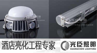 光臣LED護(hù)欄管及LED點光源 酒店亮化工程的應(yīng)用