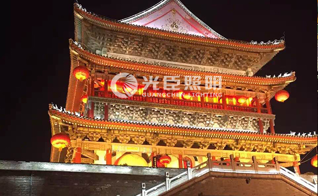 燈與歷史文化的融合，LED貼片洗墻燈亮化傳統(tǒng)建筑