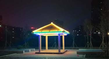 小區(qū)涼亭亮化 客戶滿意就是光臣的原動力！