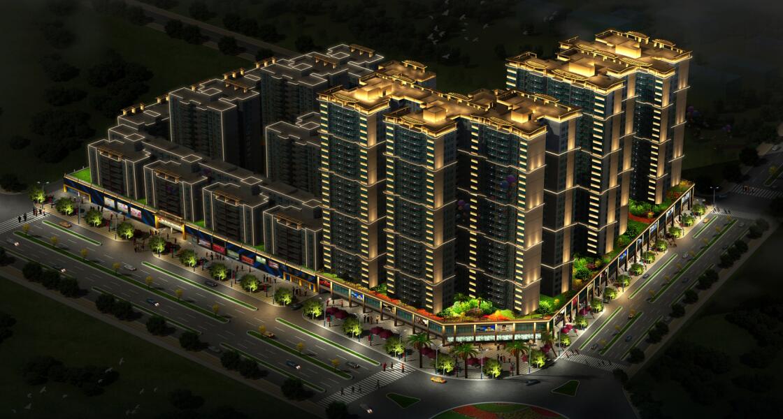 LED單色線條燈應用之樓盤小區(qū)亮化工程