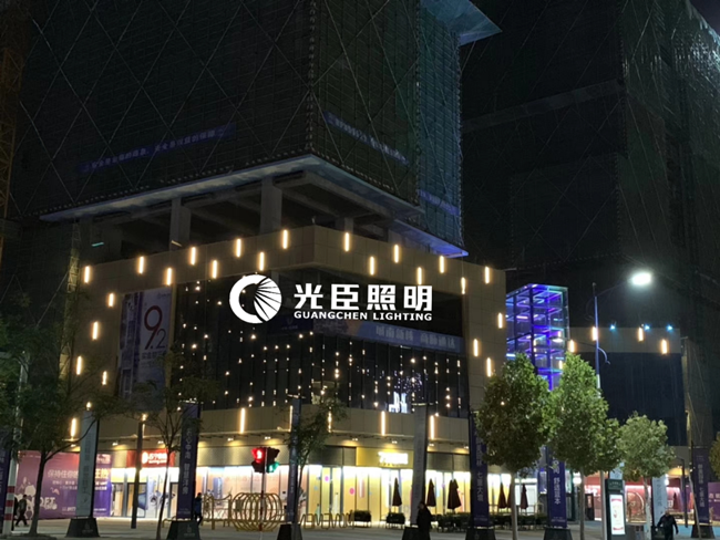 商業(yè)廣場亮化，DMX512點光源打造星空閃爍效果