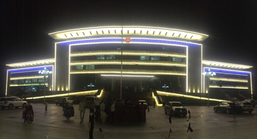 喜迎祖國(guó)70華誕 光臣照明市政大樓亮化項(xiàng)目節(jié)前亮燈